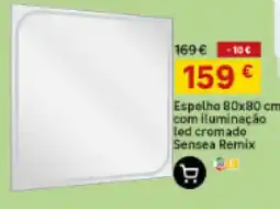 Leroy Merlin Espelho com iluminação led cromado sensea remix promoção