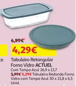 Auchan Tabuleiro Retangular Forno Vidro ACTUEL promoção
