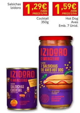 Recheio Izidoro o merceiro salsichas cocktail promoção
