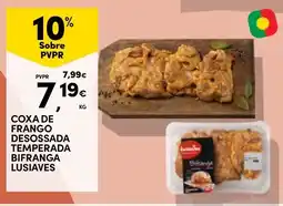 Continente Coxa de frango desossada temperada bifranga lusiaves promoção