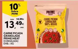 Continente carne picada granulada prime meat promoção