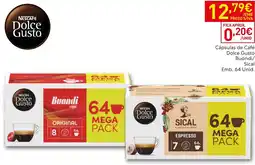 Recheio Cápsulas de Café Dolce Gusto Buondi/Sical promoção