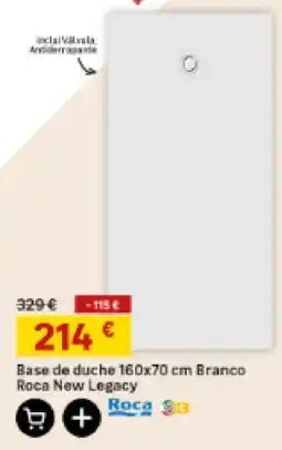Leroy Merlin Base de duche 160x70 cm Branco Roca New Legacy promoção