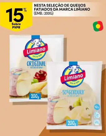 Continente queijos fatiados da marca limiano promoção