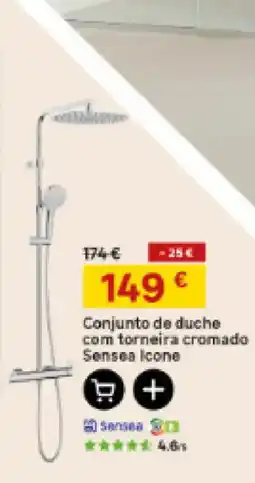 Leroy Merlin Conjunto de duche com torneira cromado sensea icone promoção