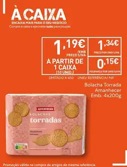 Recheio Bolacha torradas amanhecer promoção