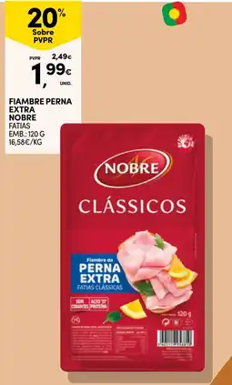 Continente Fiambre perna extra nobre fatias clássicas promoção