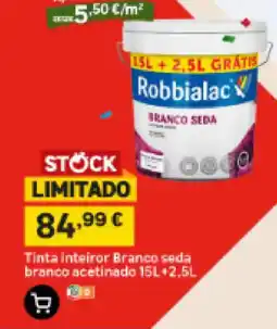 Leroy Merlin Robbialac tinta interior branco seda promoção