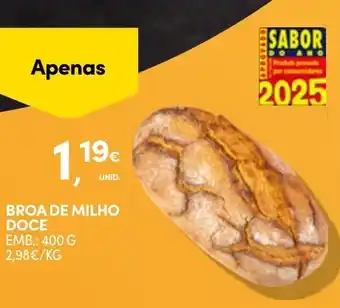 Continente Broa de milho doce promoção