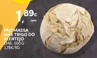 Continente Pão massa mãe trigo do alentejo promoção