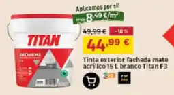 Leroy Merlin Tinta exterior fachada mate acrílico titan f3 promoção