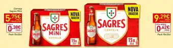 Recheio Sagres mini cerveja promoção
