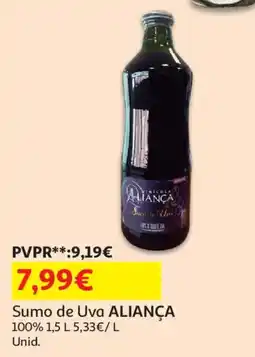 Auchan Sumo de Uva ALIANÇA promoção
