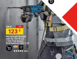 Leroy Merlin Martelo perfurador com fio 720 W 2,0 J SDS Plus Bosch Professional GBH 2-21 promoção
