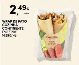 Continente Wrap de pato cozinha promoção