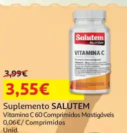 Auchan Suplemento salutem vitamina c 60 comprimidos mastigáveis promoção