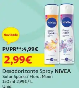 Auchan Desodorante Spray Nivea Solar Sparks/ Floral Moon promoção
