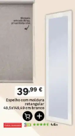 Leroy Merlin Espelho com moldura retangular branco promoção