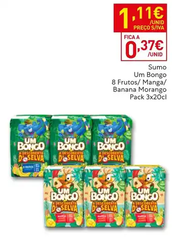 Recheio Sumo Um Bongo promoção