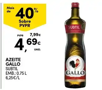 Continente Azeite Gallo Subtil promoção