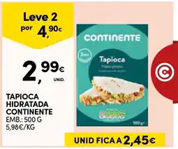 Continente Tapioca hidratada continente promoção