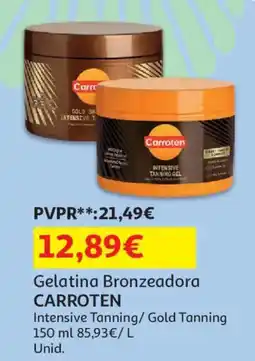 Auchan Gelatina bronzeadora carrotten promoção