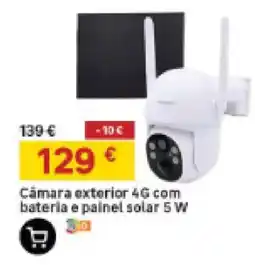Leroy Merlin Câmera exterior 4G com bateria e painel solar 5 W promoção