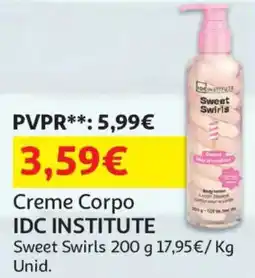 Auchan Creme corpo idc institute sweet swirls promoção