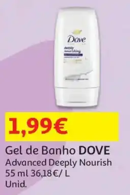 Auchan Gel de Banho Dove promoção