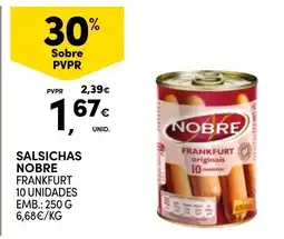 Continente Salsichas nobre frankfurt promoção