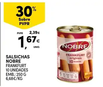 Continente Salsichas nobre frankfurt promoção