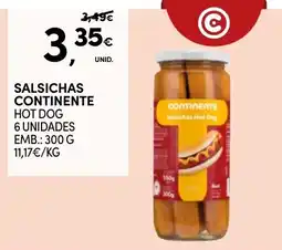 Continente Salsichas continentente hot dog promoção