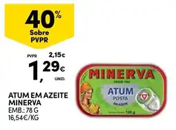 Continente atum em azeite minerva promoção