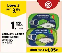 Continente Atum em azeite continente promoção