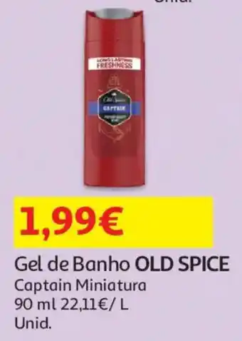 Auchan gel de banho old spice captain miniatura promoção