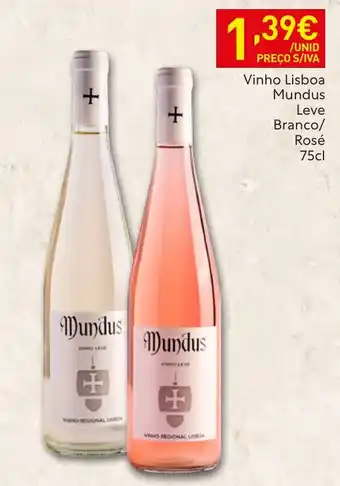 Recheio Vinho lisboa mundus leve branco/rosé promoção