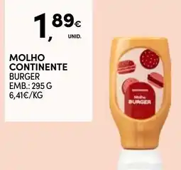 Continente molho continente burger promoção