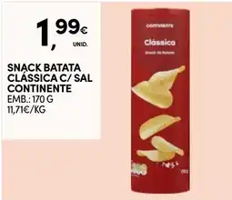Continente Snack batata clássica c/ sal continente promoção