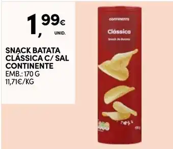Continente Snack batata clássica c/ sal continente promoção