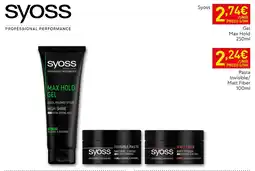 Recheio Syoss max hold gel promoção