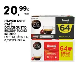 Continente Cápsulas de café Dolce Gusto Buondi/Buondi Intenso promoção