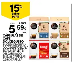 Continente Cápsulas de café dolce gusto promoção