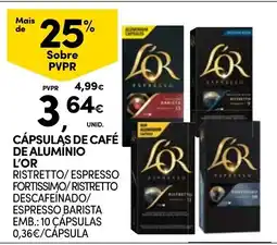 Continente Cápsulas de café de alumínio l'or promoção