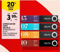 Continente Cápsulas de café delta q promoção