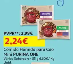 Auchan comida húmida para cão mini purina one promoção