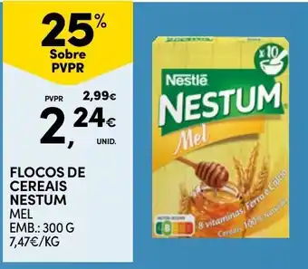 Continente Flocos de cereais nestum mel promoção