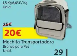 Auchan Mochila Transportadora Branca para Pet promoção