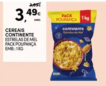 Continente Cereais continente estrelas de mel promoção