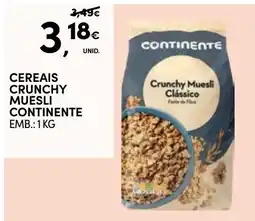 Continente Cereais crunchy muesli continente promoção