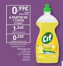 Recheio Detergente p/Loiça Cif +Poder Limão promoção